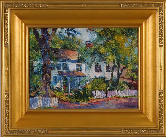 Appraisal: Summertime Carversville oil on board x SLR R Overpeck Artist