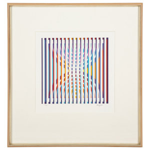 Appraisal: Yaacov Agam Israeli American b Holy Light lithograph pencil signed