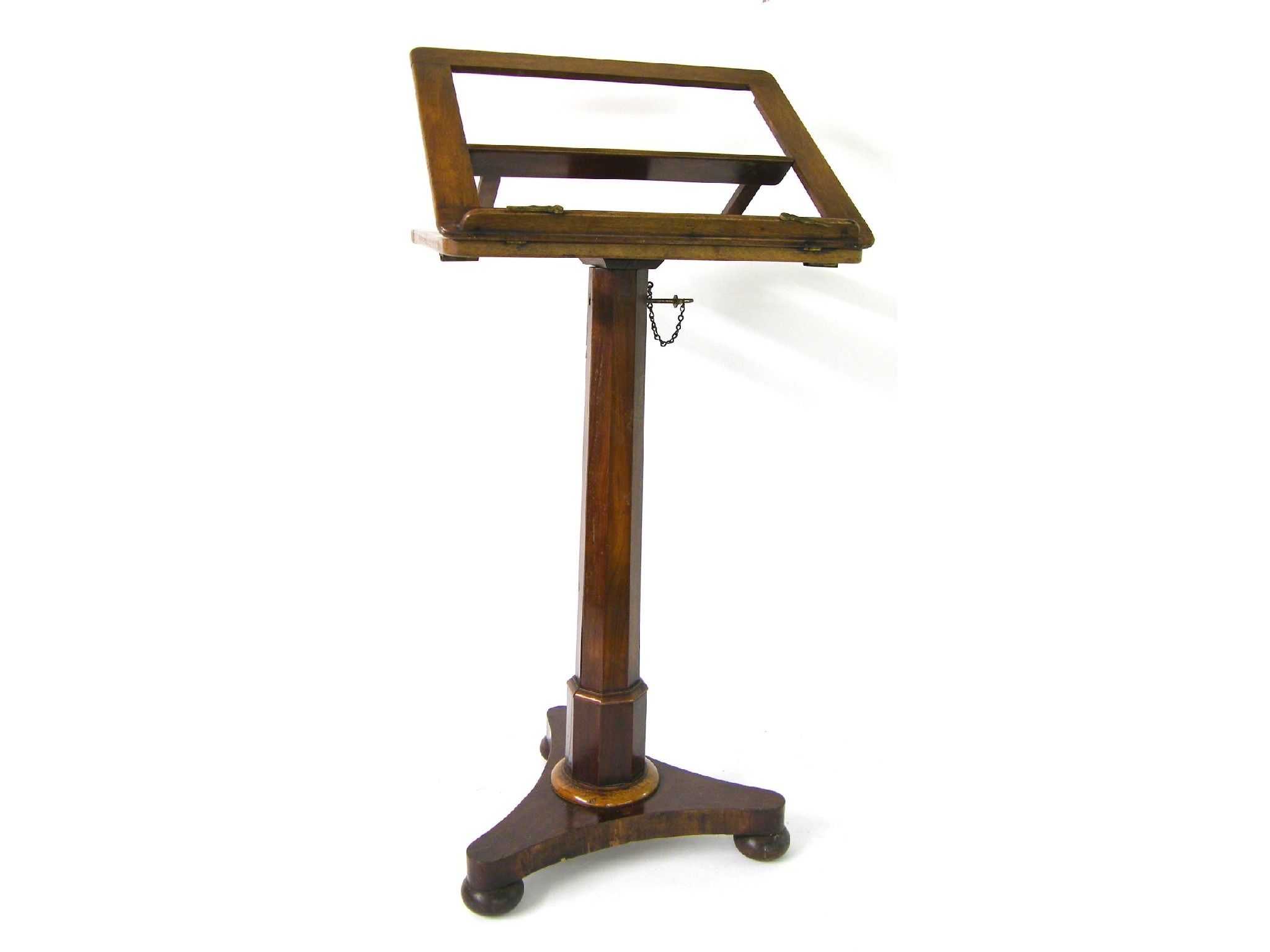 Appraisal: th century mahogany music stand the ledge upon a tapered