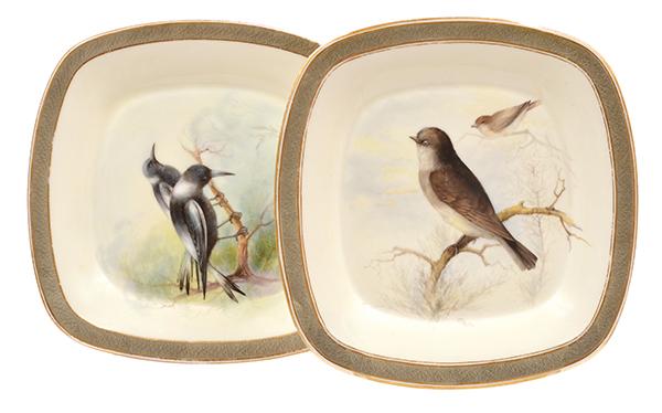 Appraisal: TWO ROYAL WORCESTER AUSTRALIAN BIRD SERIES PLATESCIRCA EACH SIGNED R