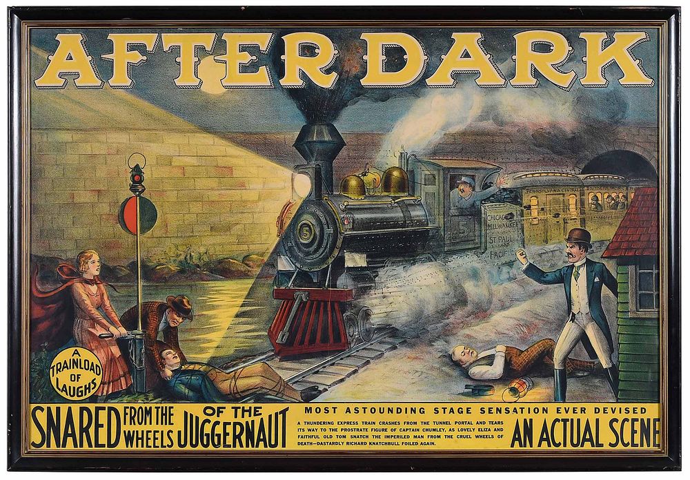 Appraisal: Rare After Dark Poster early th century A rare poster