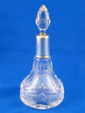 Appraisal: A silver mounted cut glass perfume bottle London