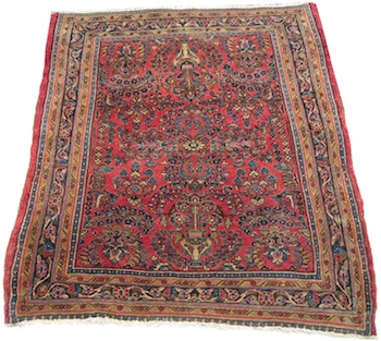 Appraisal: A Sarouk Rug Approx '- - x '- Low tight