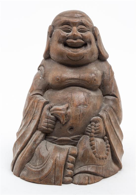 Appraisal: Sale Lot A Carved Bamboo Figure of a Mile Buddha