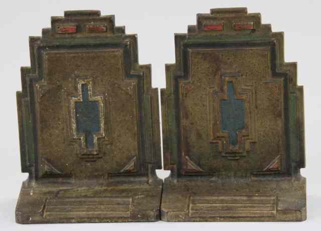 Appraisal: SET OF B H DECO BOOKENDS Bradley Hubbard cast iron