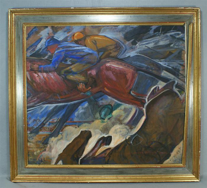 Appraisal: Mildred B Miller American - o c Horse Race Provenance