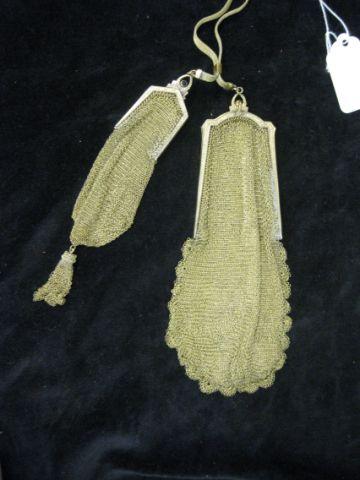 Appraisal: Whiting Davis Mesh Evening Bag with matching change purse gold