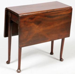 Appraisal: QUEEN ANNE STYLE MAHOGANY GATE-LEG TABLE H W L Two