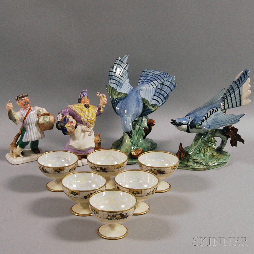 Appraisal: Group of Decorative Accessories two ceramic Wedgwood figures a set