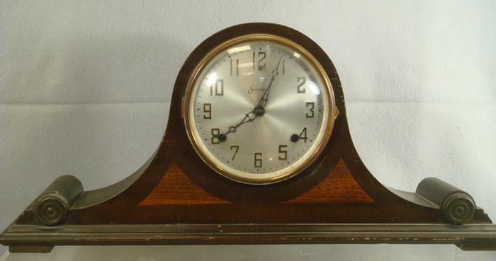 Appraisal: Sessions mahogany tambour clock pendulum h w bad spring Estimate