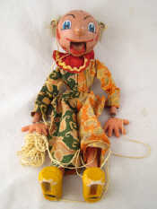 Appraisal: A Pelham wood and composite clown puppet cm tall