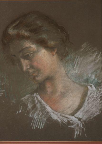 Appraisal: Elliott Daingerfield NC NY - Portrait pastel on paper unsigned