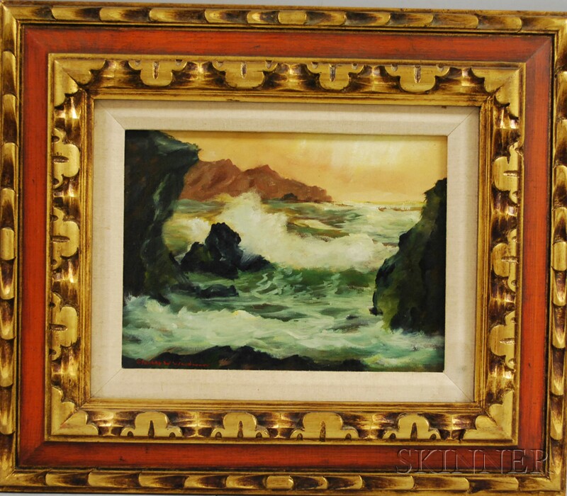 Appraisal: Stanley Wingate Woodward American - Rocky Seascape Signed Stanley W