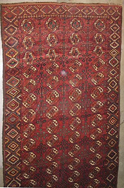 Appraisal: A Turkoman carpet size approximately ft in x ft in