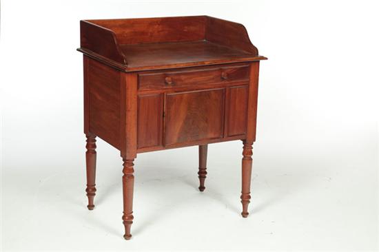 Appraisal: SHERATON WASHSTAND OR SERVER American th century mahogany with old