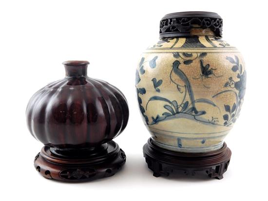 Appraisal: ASIAN Two Chinese ceramic vessels from the Ming and Ming-Qing