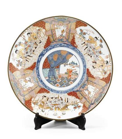 Appraisal: Large and fine Japanese imari charger late th century Of