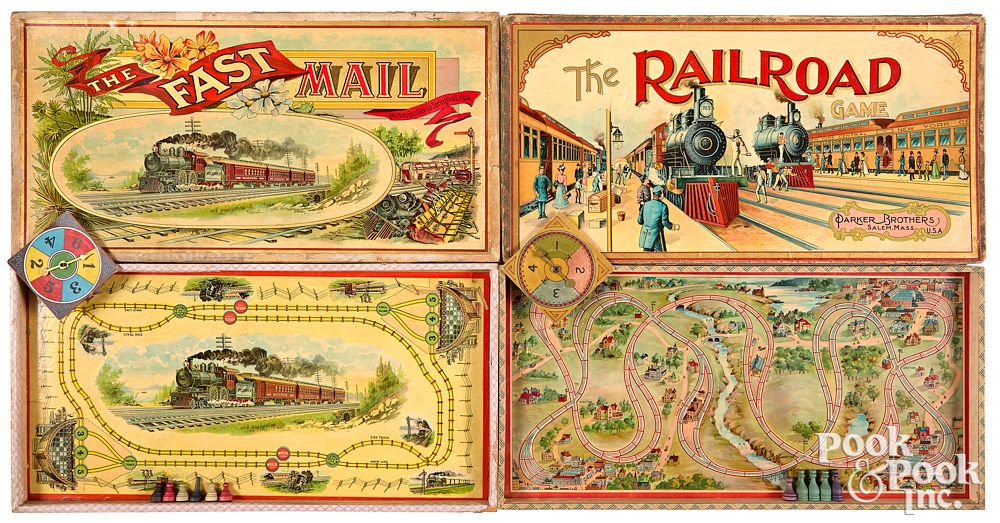 Appraisal: Two early railroad board games late th c Two early