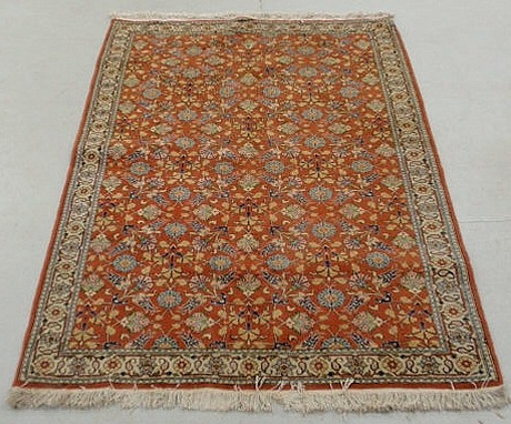 Appraisal: Sarouk center hall oriental carpet overall floral patterns x