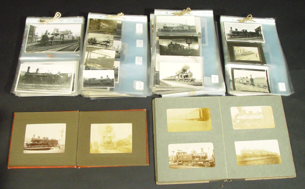 Appraisal: Collection of Victorian and later railway locomotive photographs including two