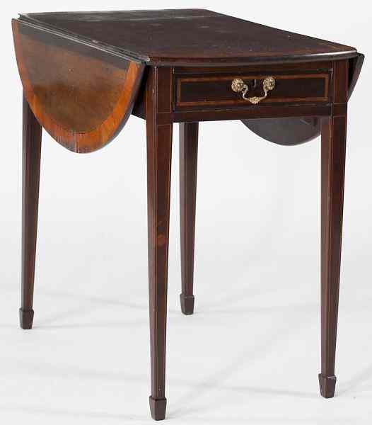 Appraisal: George III Inlaid Pembroke Tableearly th century mahogany and mahogany