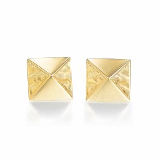 Appraisal: Van Cleef Arpels Gold Pyramid Earrings Designed as a pair