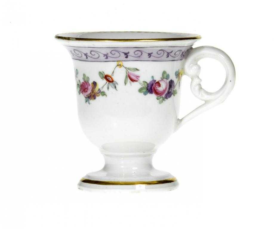 Appraisal: A DERBY ICE CUP of bell shape with kidney handle