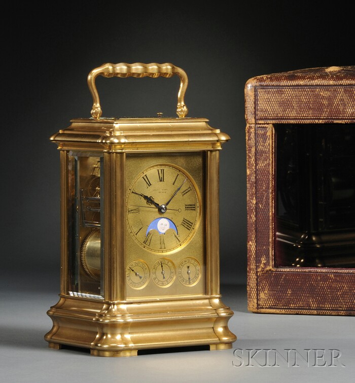 Appraisal: Henry Capt Grande Sonnerie Brass Carriage Clock Geneva c the