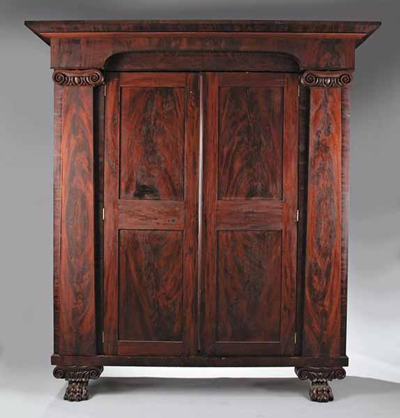 Appraisal: An Fine American Classical Mahogany Linen Press c Baltimore the