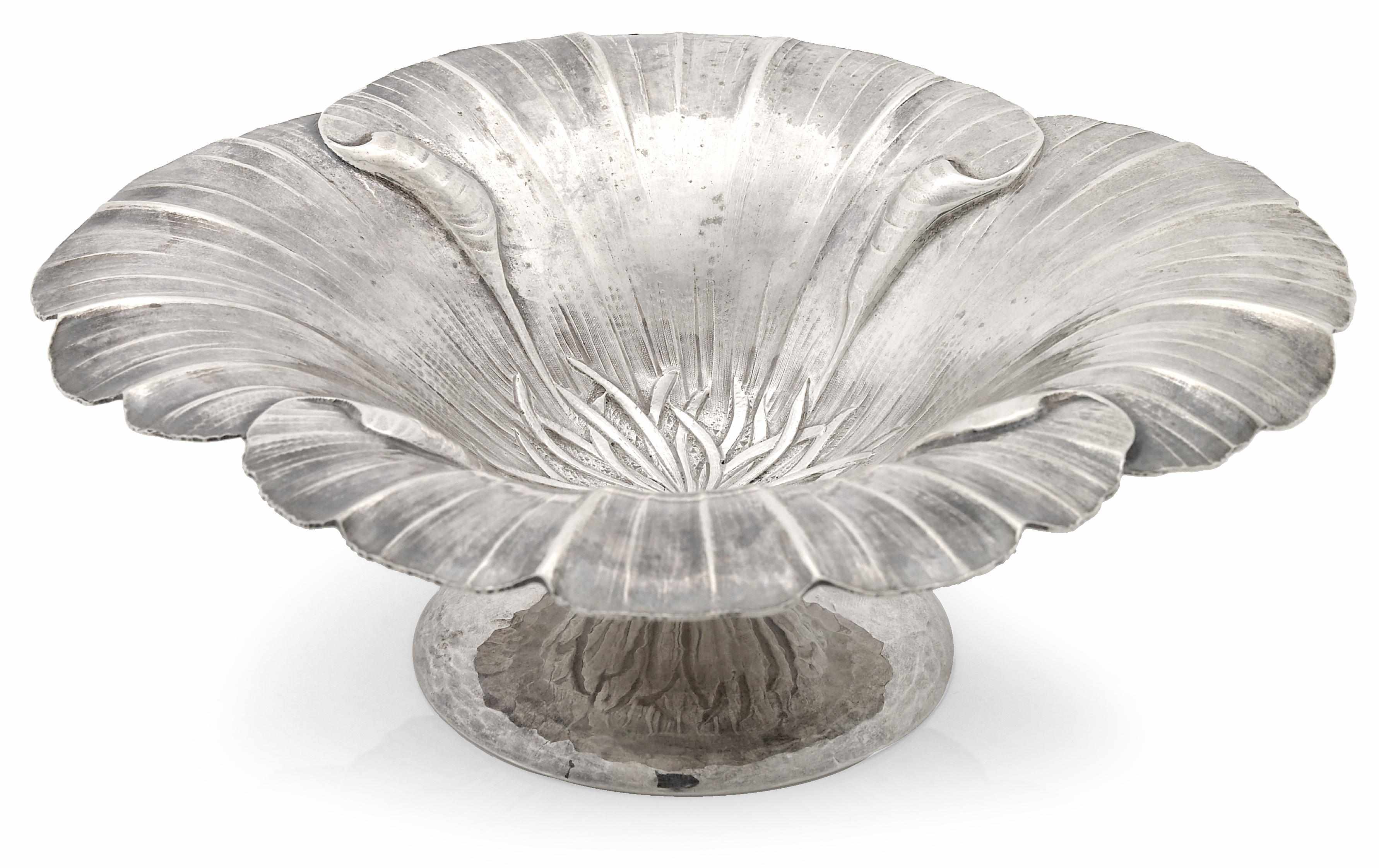 Appraisal: A Clemens Friedell silver footed floriform compote circa inscribed made