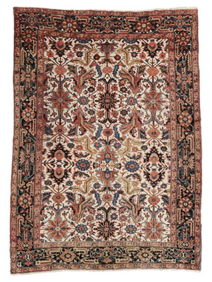 Appraisal: Heriz Rug central panel with repeating d