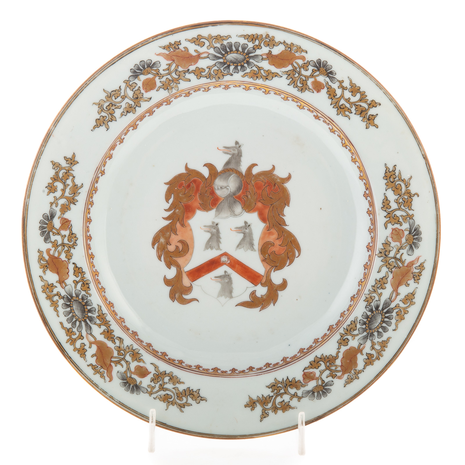 Appraisal: RARE SOUTH AFRICAN MARKET ARMORIAL PLATE DE WIT Qianlong Era