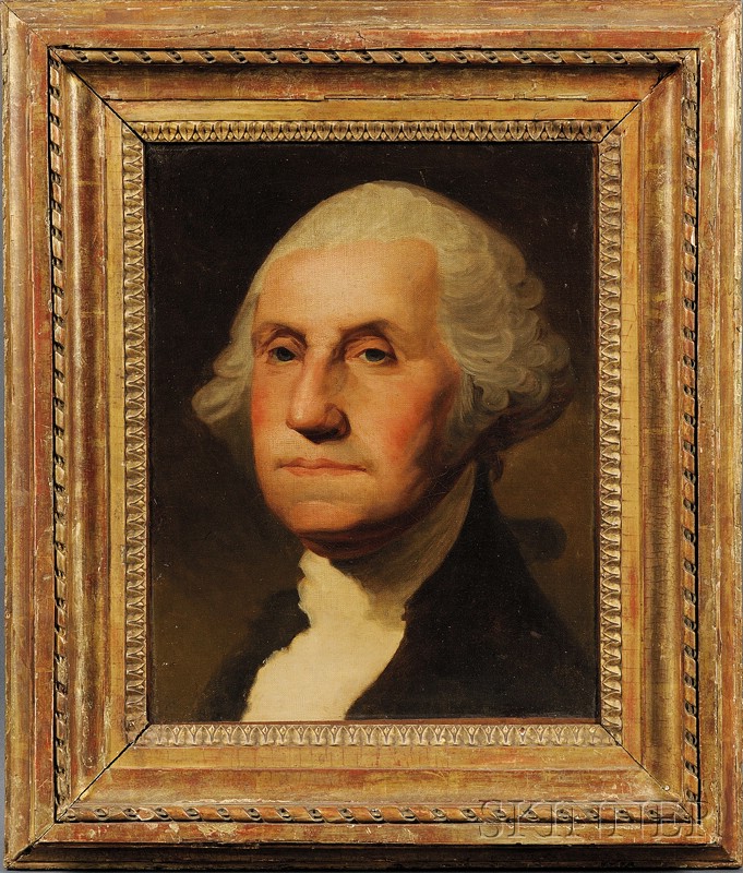 Appraisal: Attributed to Chester Harding American - After Gilbert Stuart Portrait