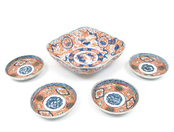 Appraisal: A set of five Imari saucer dishes Meiji period together