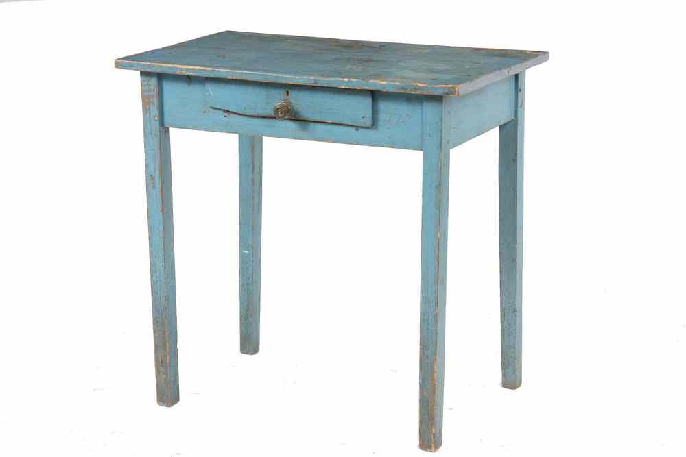 Appraisal: PAINTED TABLE - Country Sheraton Pine Work Table in dump