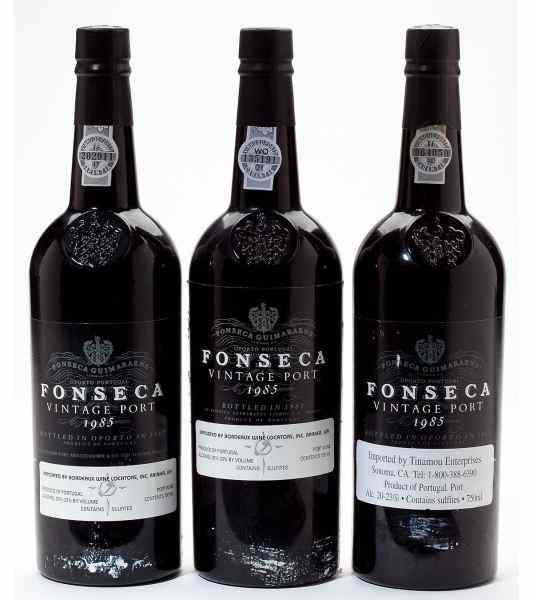 Appraisal: Fonseca's Vintage Port bottles''Very dark and youthful ruby-purple Very intense