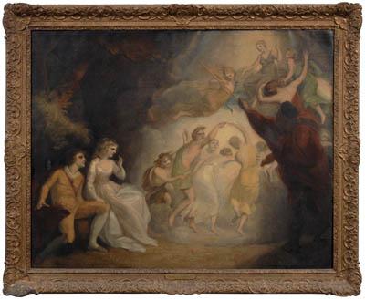 Appraisal: Old Master painting quot The Tempest quot Ferdinand Miranda Prospero