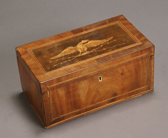 Appraisal: Federal Satinwood 'Eagle' Inlaid Mahogany Box American or English First