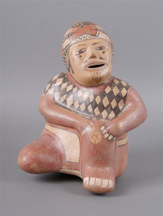 Appraisal: A Pre-Columbian Style Figural Jug Height inches