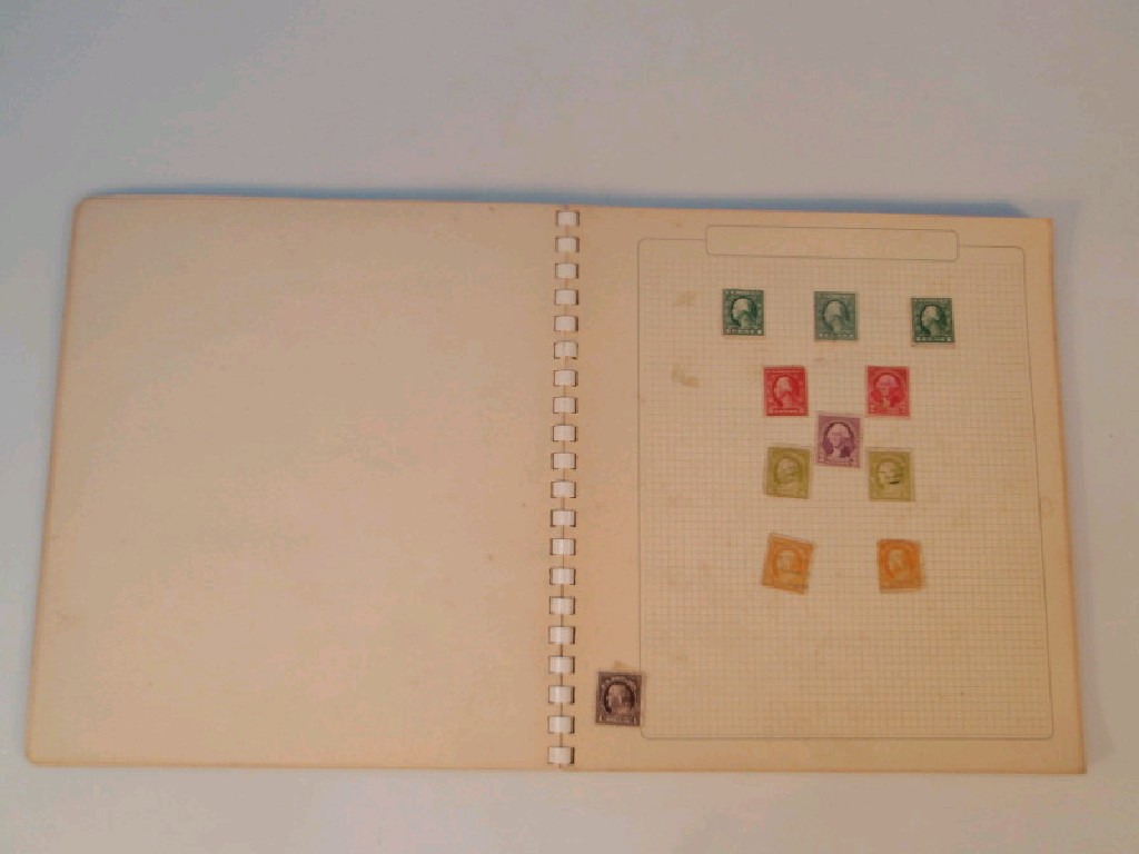 Appraisal: A stock book of US postage stamps