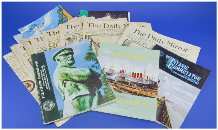 Appraisal: Eleven S S Titanic Newspapers Dated plus seven American Titanic