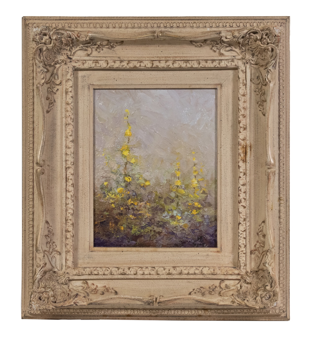 Appraisal: ROBERT SPRING TH C MAINE Yellow Primrose oil on canvas