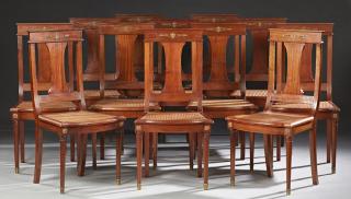 Appraisal: Fine Set of Twelve French Carved Mahogany Ormolu M Fine