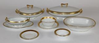 Appraisal: Lot of Limoges gold trim porcelain serving pieces Lot of