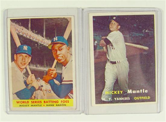 Appraisal: Topps Baseball Cards Topps Mickey Mantle G condition with x