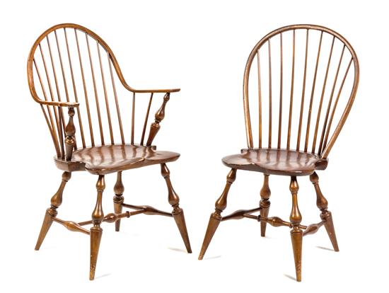 Appraisal: Sale Lot Two Windsor Style Chairs likely Douglas R Dimes