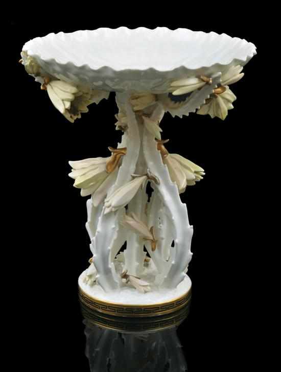 Appraisal: A Moore Brothers porcelain tazza Circa The circular base with