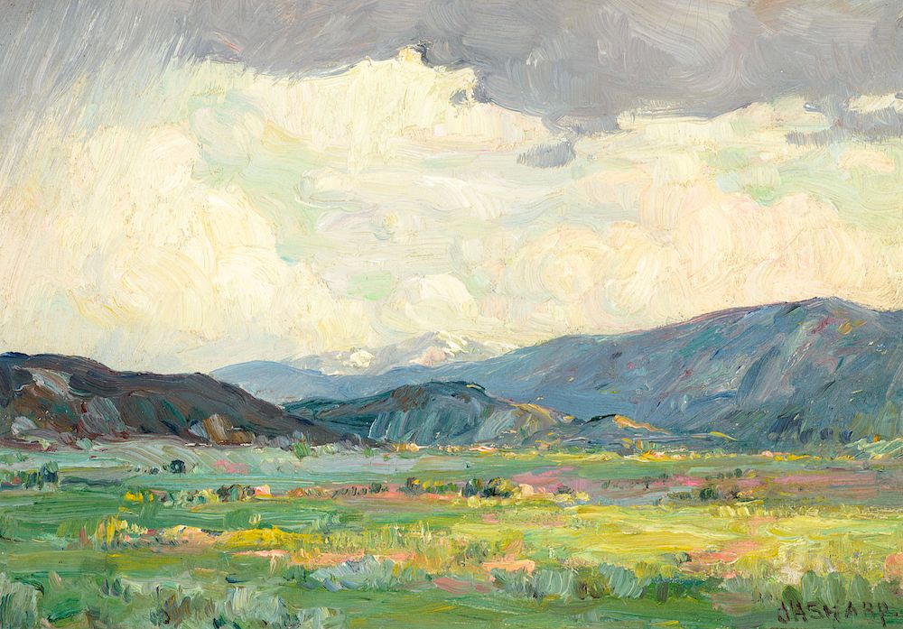 Appraisal: Joseph Henry Sharp - Sunburst Taos Mountains New Mexico Exclusive