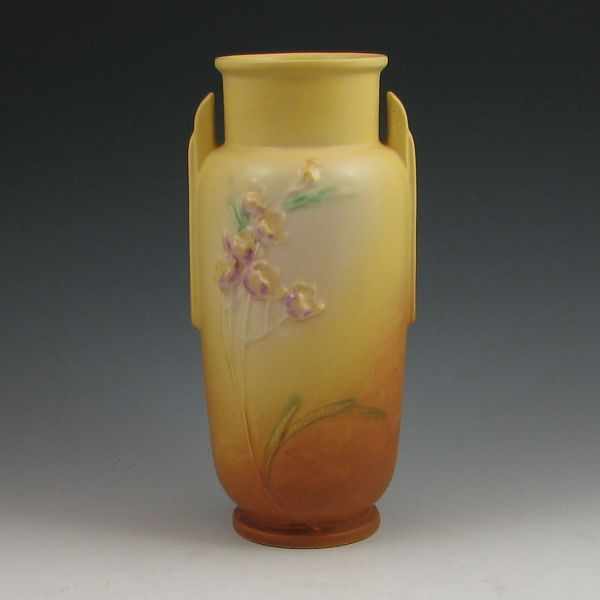 Appraisal: Roseville Ixia vase in yellow Marked with original silver foil