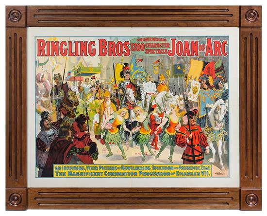 Appraisal: Sale Lot CIRCUS RINGLING BROTHERS Poster The Magnificent Coronation Procession